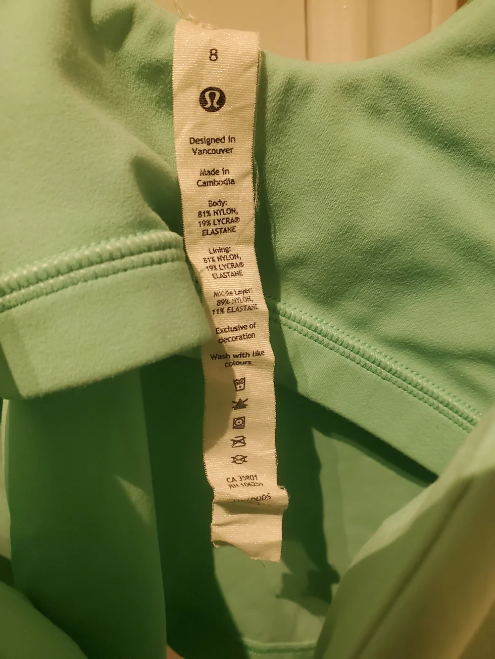 lululemon athletica Mint Scoop V-Neck Cropped Tank